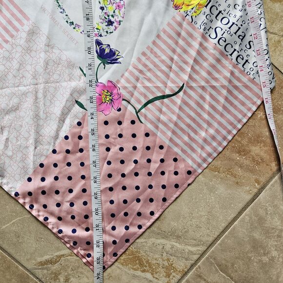 Victoria's Secret Small Hankerchief Patchwork Floral Butterfly Halter Chemise - Picture 12 of 12